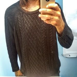 Black wax sweater